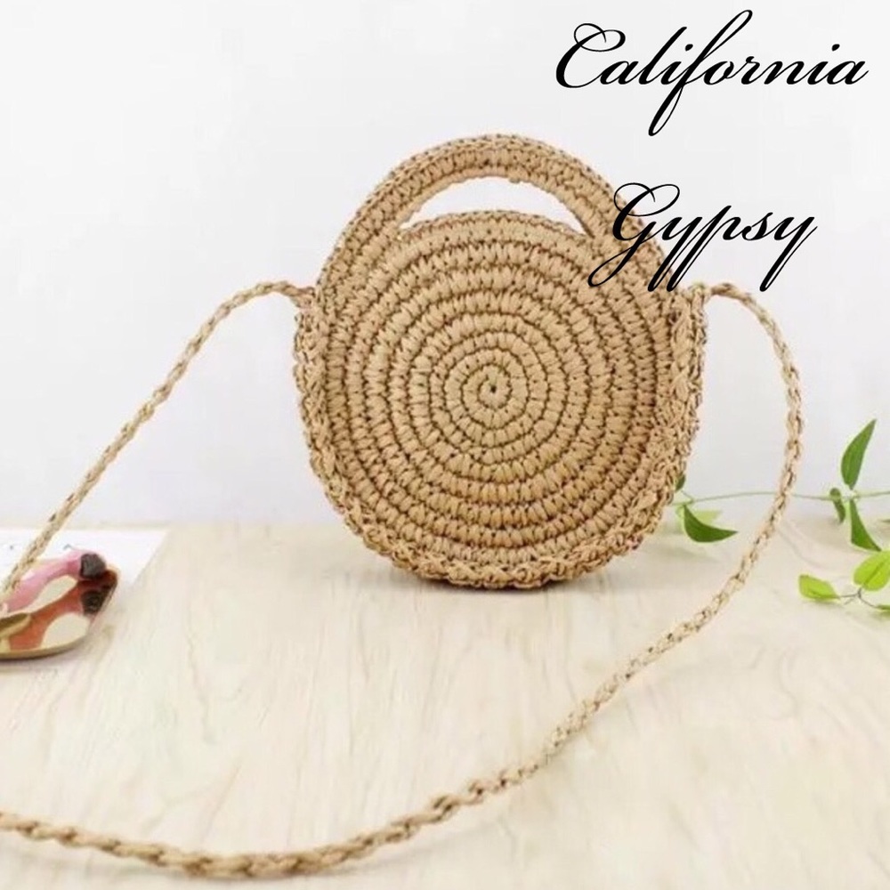 HP🎉Woven Bohemian Straw Crossbody Bag - Picture 4 of 7